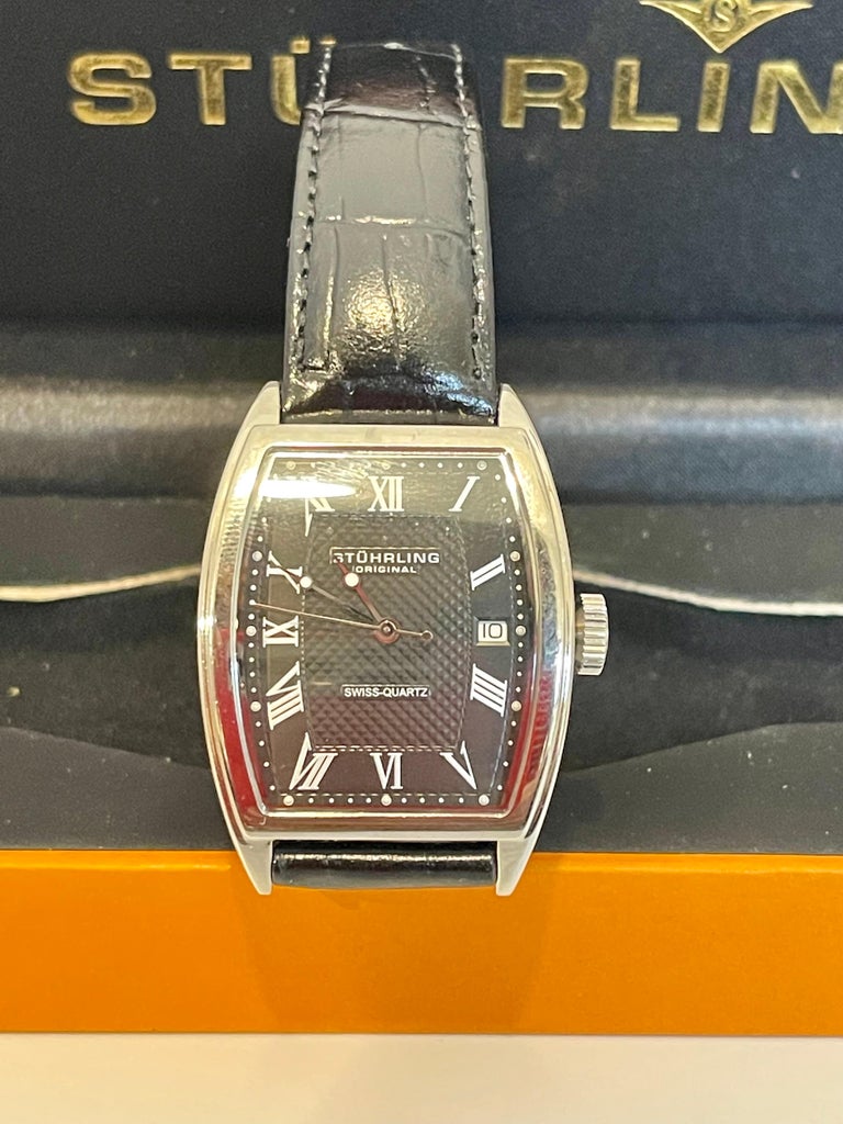 Orologio Stuhrling nuovo di zecca con scatola e cintura di pelle