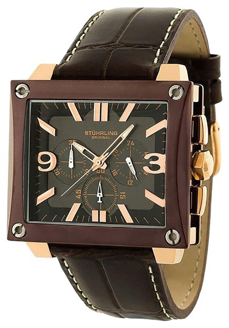 Stührling Brown Ensign 827.332k5k1 Watch In New Condition For Sale In New York, NY