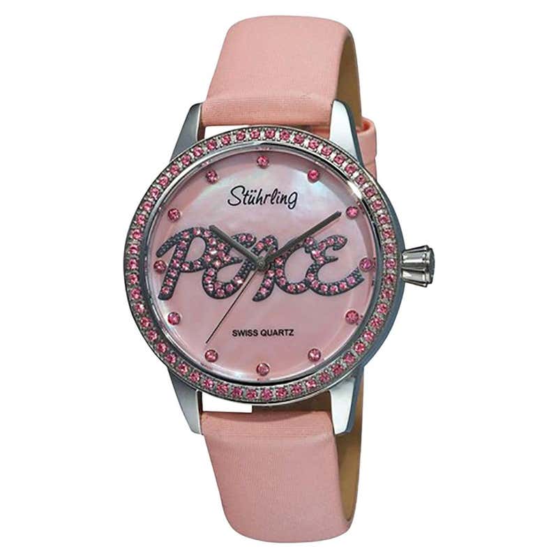 Stührling Pink Lady Peace 519p.1115a9 Watch at 1stDibs