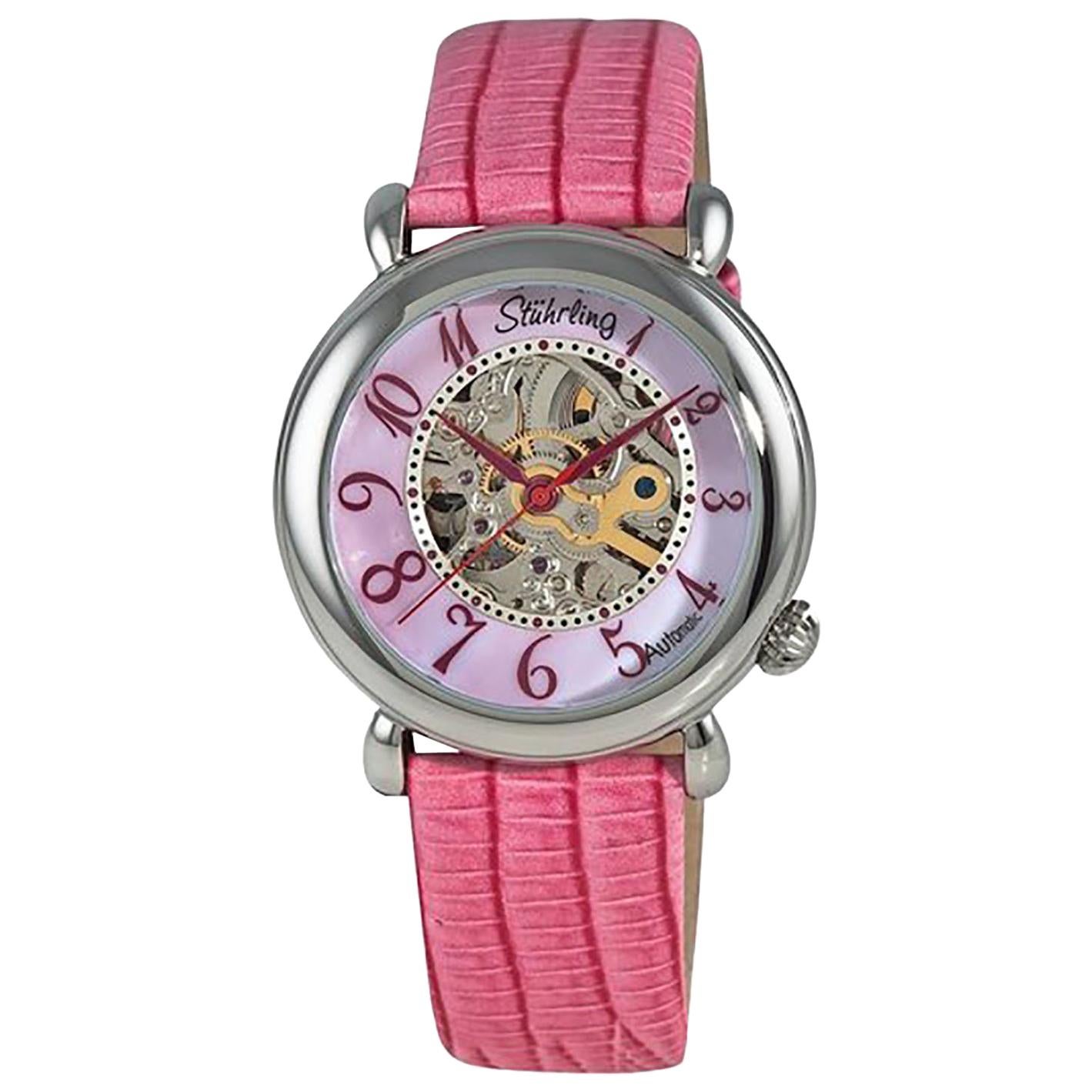 Stührling Pink Lady Wall Street 108.1215a9 Watch For Sale
