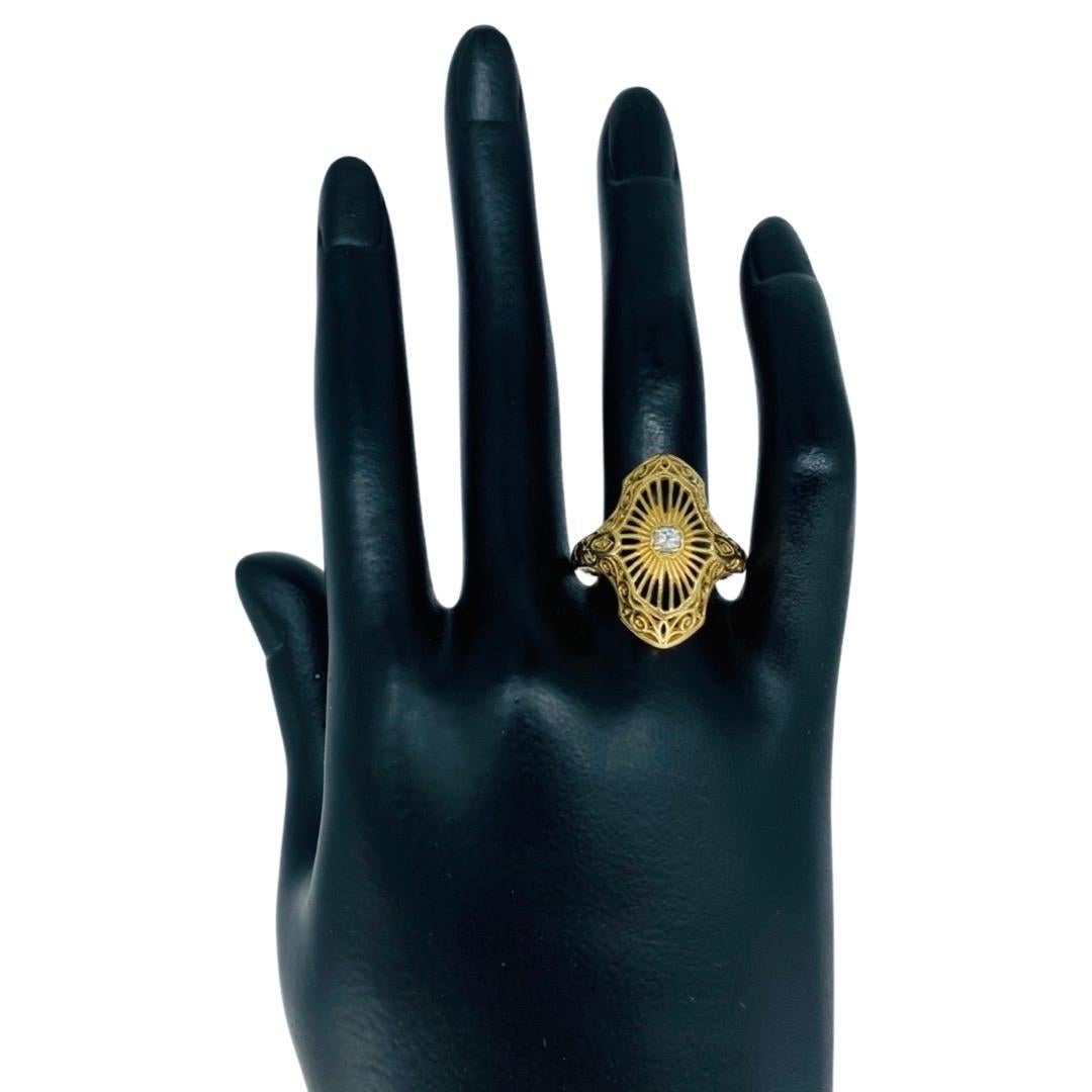 0,17 Karat Diamant-Cluster-Cocktailring aus 14k Gold (Rundschliff) im Angebot