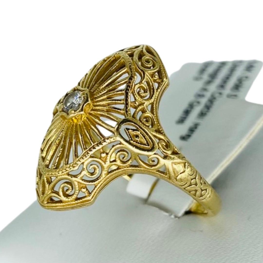 0,17 Karat Diamant-Cluster-Cocktailring aus 14k Gold Damen im Angebot