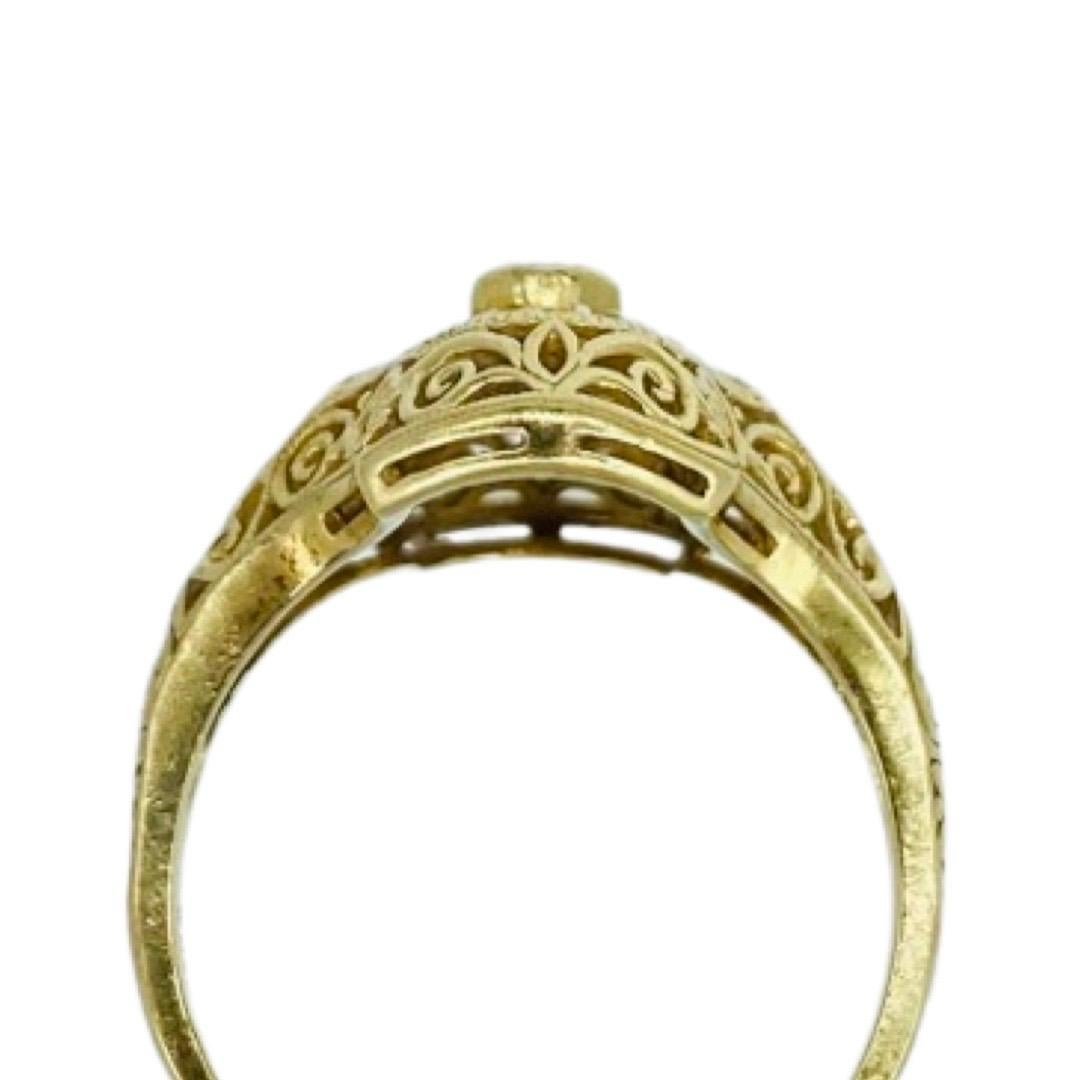 0,17 Karat Diamant-Cluster-Cocktailring aus 14k Gold im Angebot 4