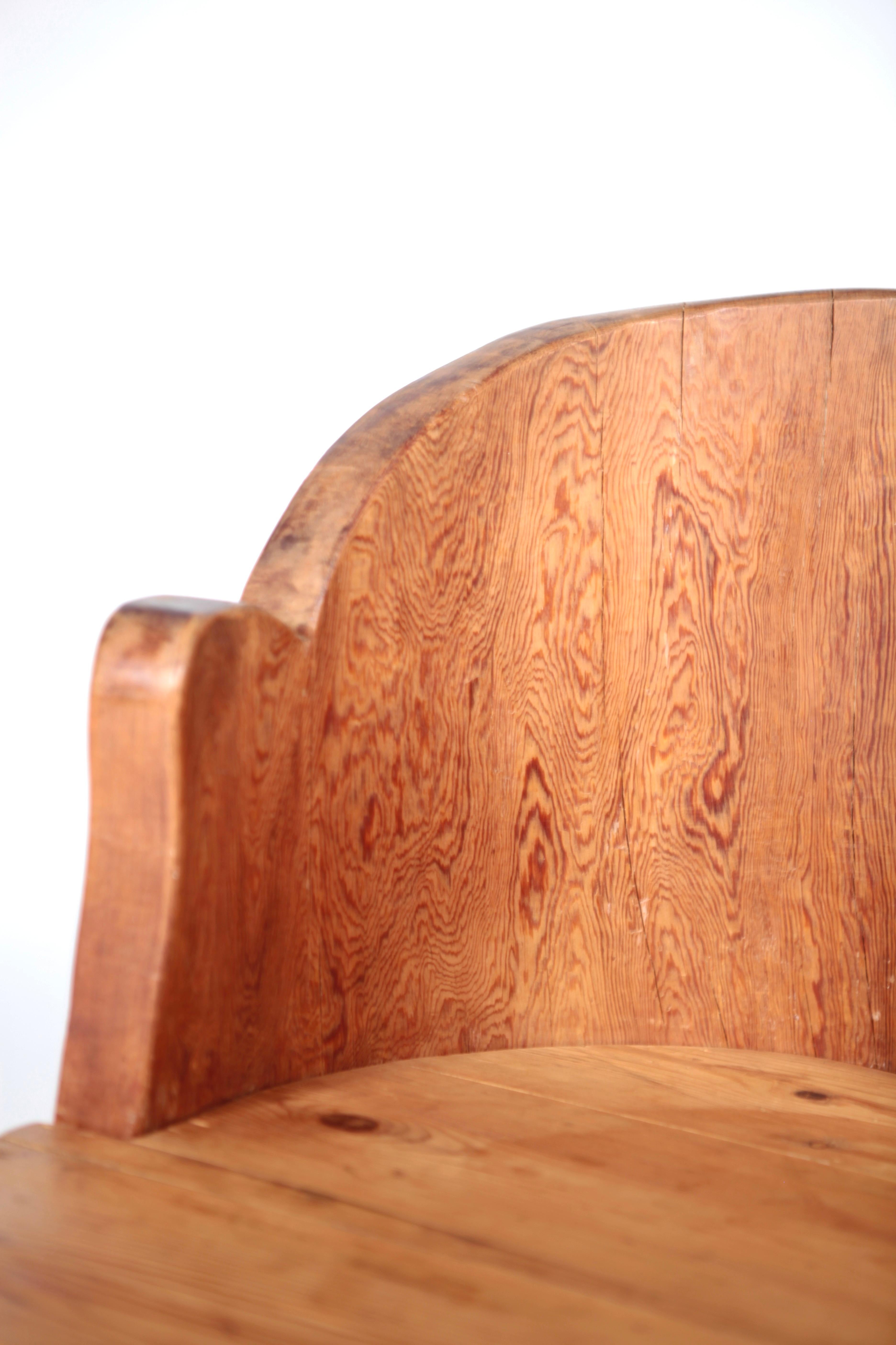 Stump Chair in Pine, Mora, Sweden 1930s. For Sale 2