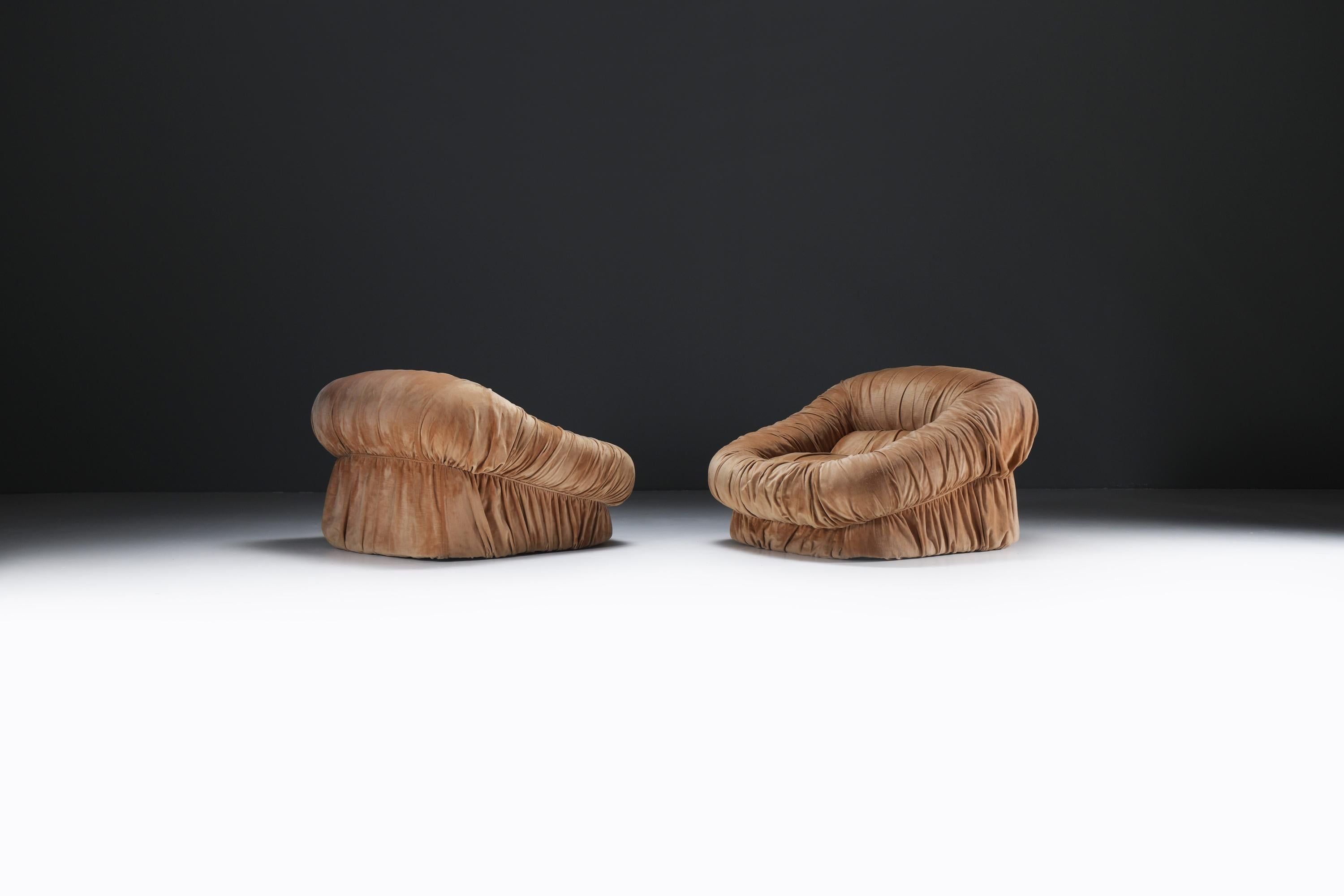 Italian Stunning Vintage Lounge chairs by De Pas D’Urbino Lomazzi for Dall’Oca Italy