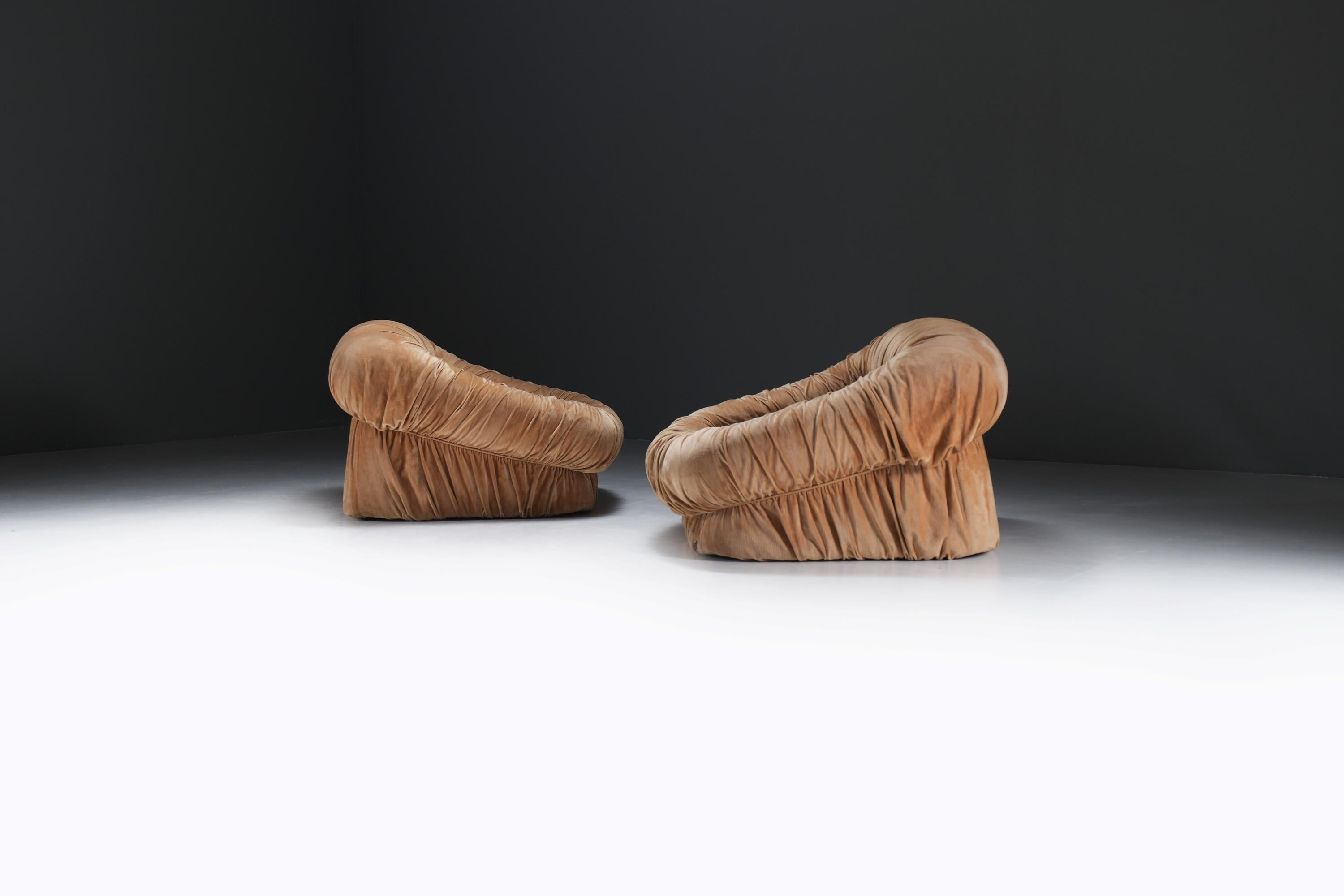 20th Century Stunning Vintage Lounge chairs by De Pas D’Urbino Lomazzi for Dall’Oca Italy