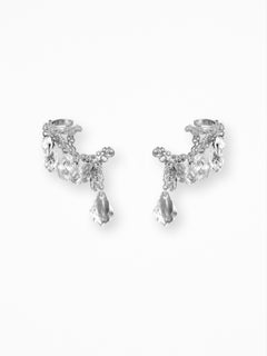 Stunn Ear Set in 925 Sterling Silver, Zirconia Studs & Glass Crystals by O Sh