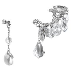 Stunn Earrings in 925 Sterling Silver, Zirconia Studs & Glass Crystals by O Sh