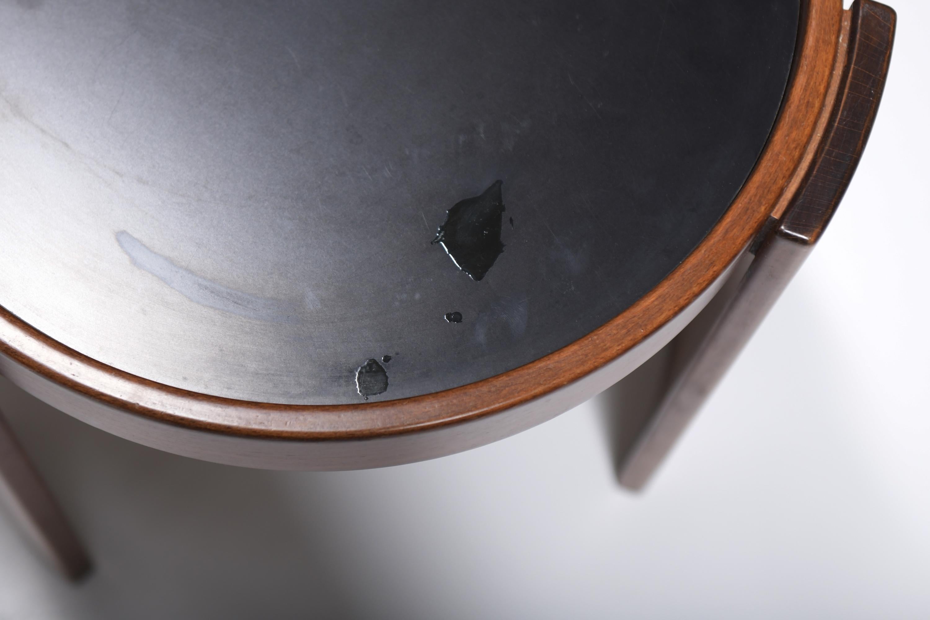 Stunning Nesting tables 780 in walnut by Gianfranco Frattini for Cassina 5