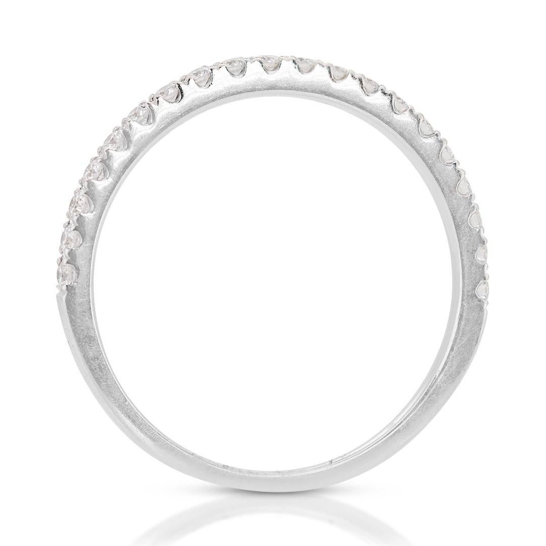 Stunning 0.15ct Half Eternity Diamond Platinum Ring For Sale 1