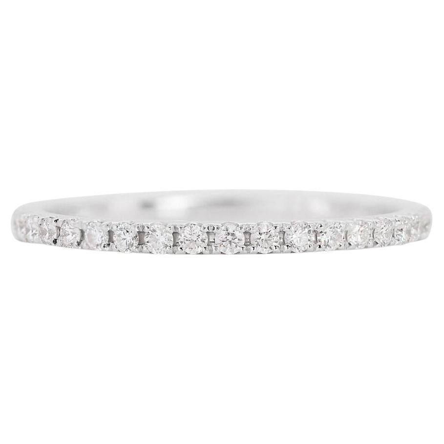 Stunning 0.15ct Half Eternity Diamond Platinum Ring For Sale