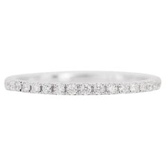 Stunning 0.15ct Half Eternity Diamond Platinum Ring