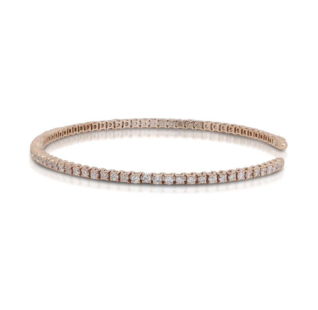 Stunning 0.19ct Round Brilliant Natural Diamond Bracelet For Sale 1