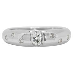 Impresionante Anillo de Diamantes Naturales de 0,29 quilates en Oro Blanco de 18 quilates