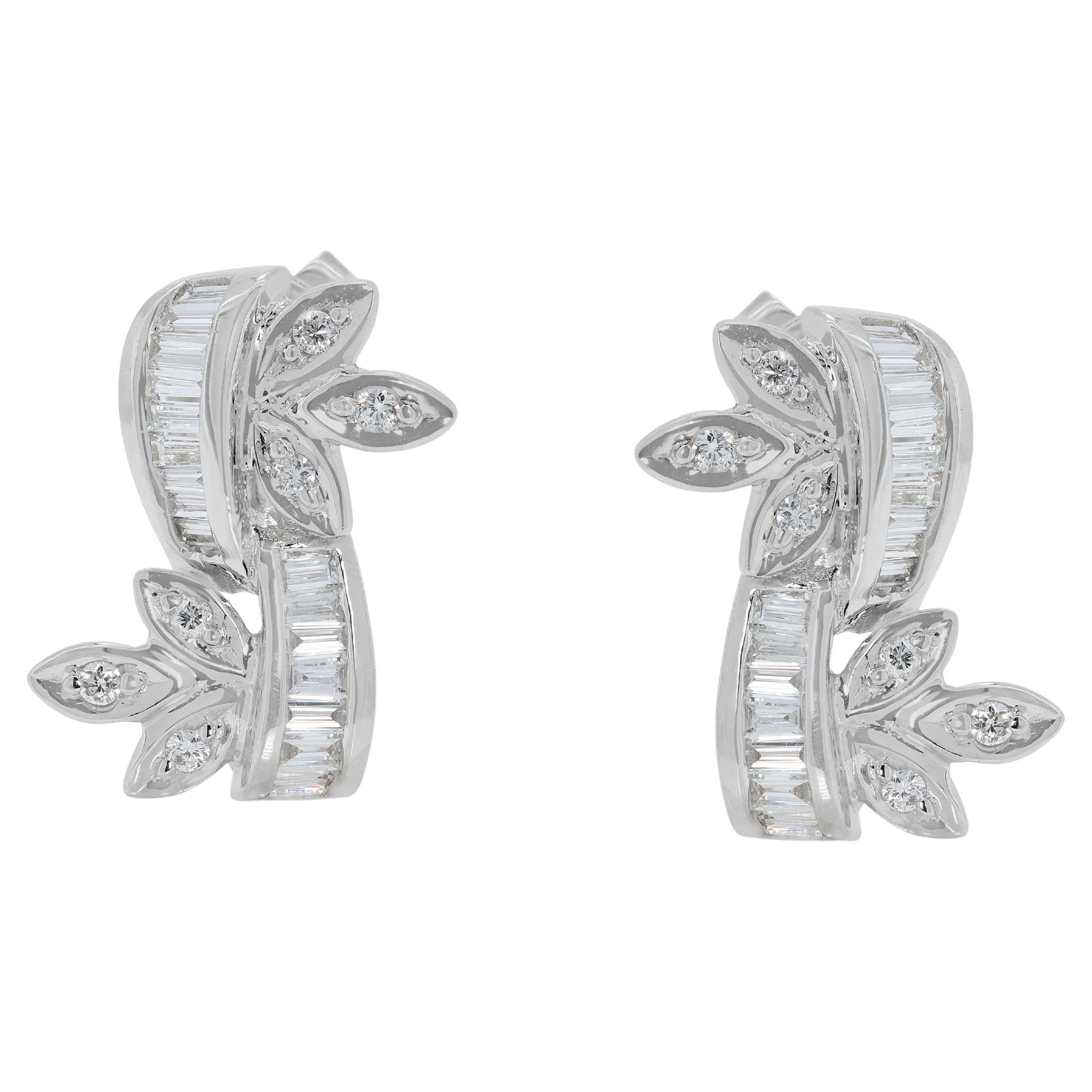 Stunning 0.32ct Natural Diamond Earrings in 18K White Gold