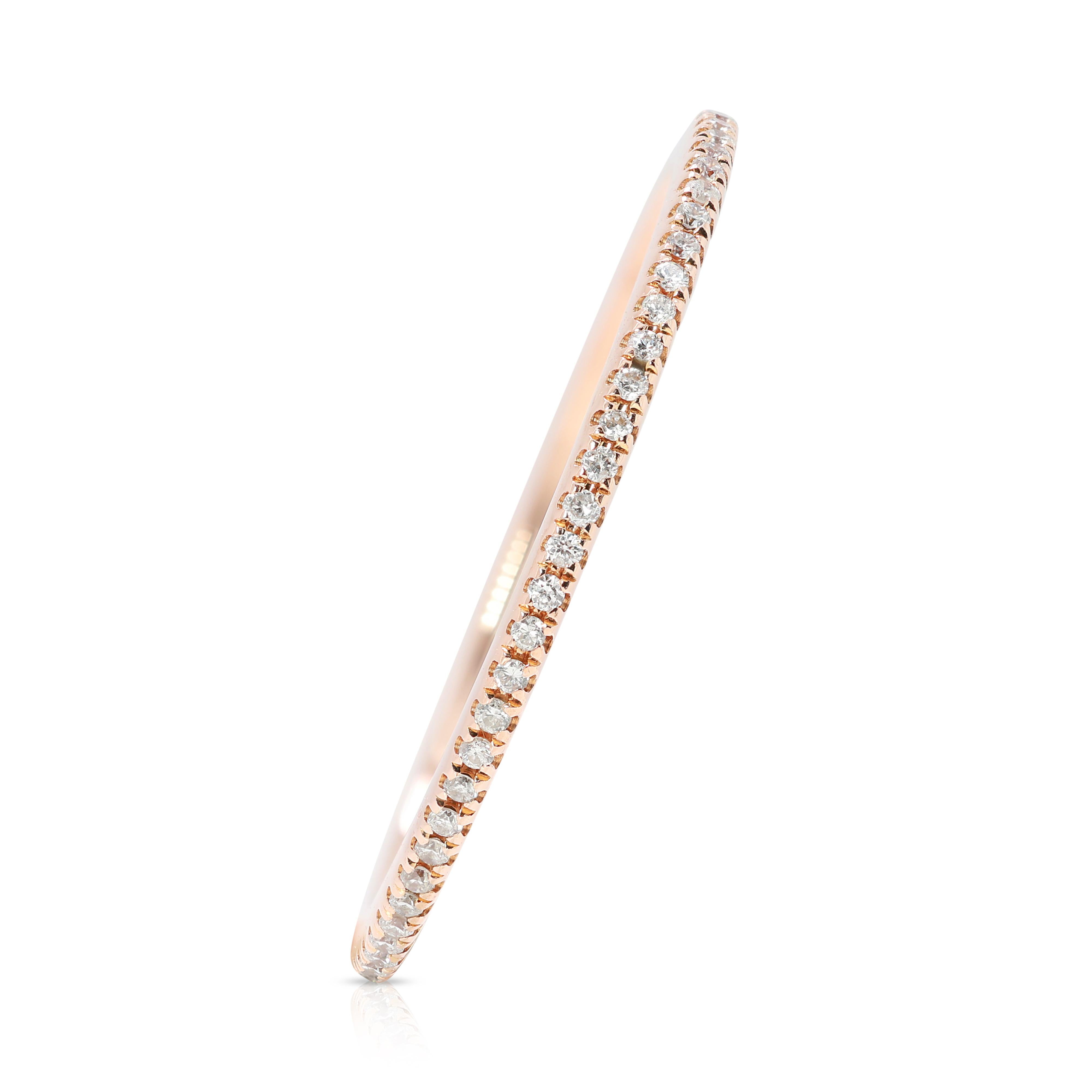 Atemberaubender 0,32ct runder Brillant-Diamant-Ewigkeitsring in 18K Rose Gold im Angebot 1