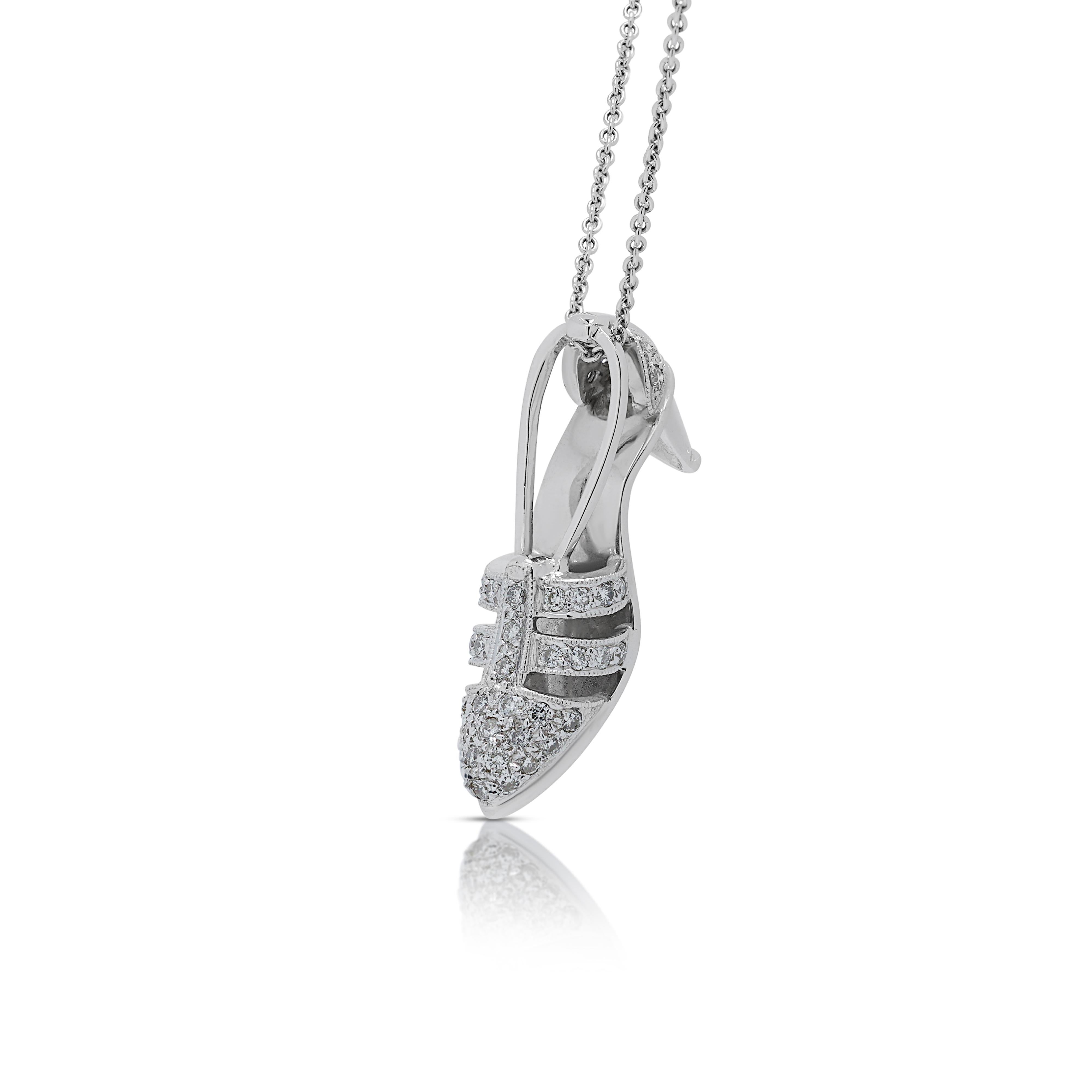Impresionante Colgante Estilete de Diamantes de 0,43 ct en Oro Blanco de 18 quilates (Cadena no incluida) en Nuevo Estado en רמת גן, IL