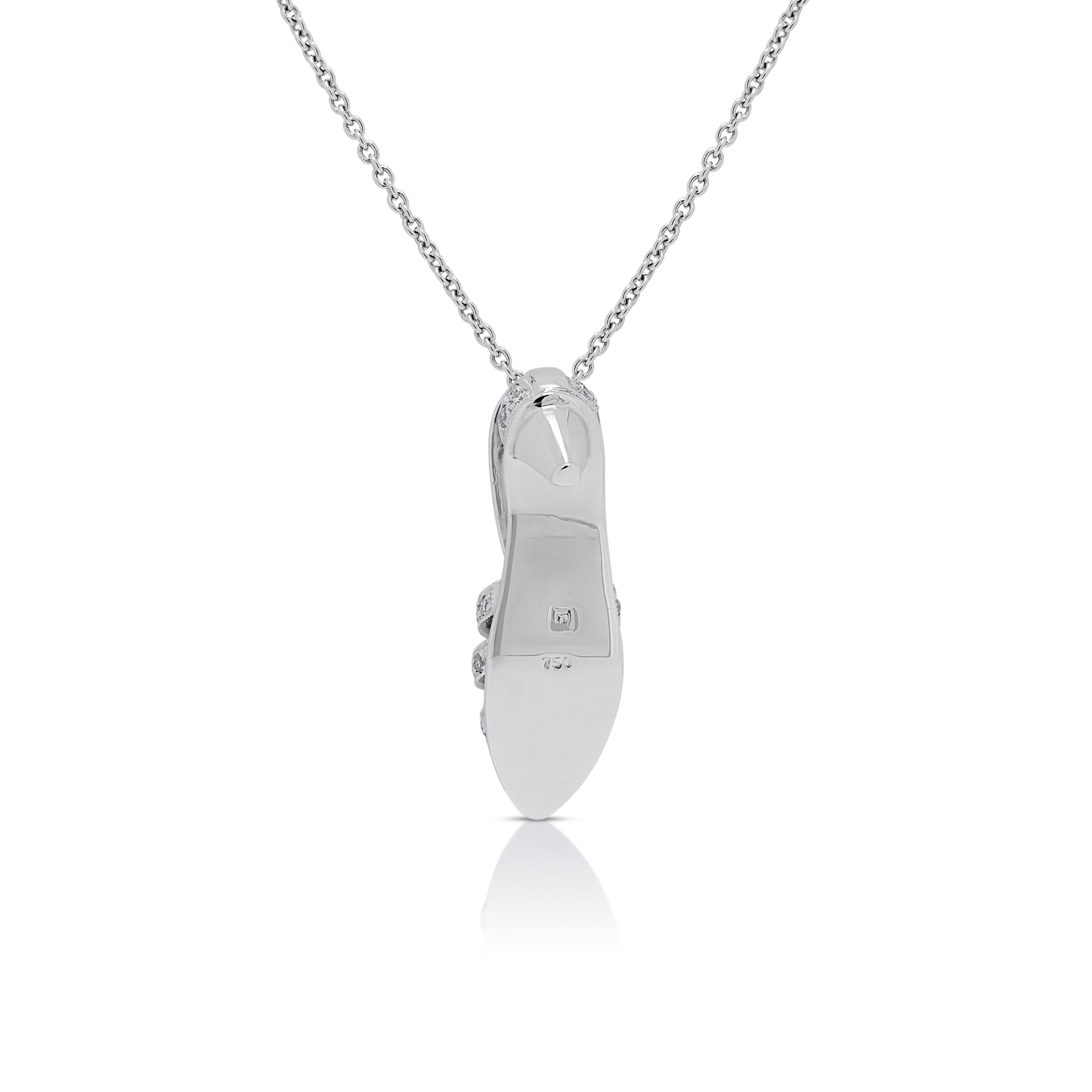 Impresionante Colgante Estilete de Diamantes de 0,43 ct en Oro Blanco de 18 quilates (Cadena no incluida) 1