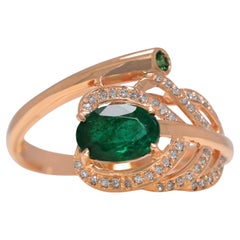Stunning 0.46ct Emerald, Garnet
Diamond 18K Rose Gold Ring Stunning 0.46ct Emerald, Garnet
Diamond 18K Rose Gold Ring