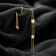 Stunning 0.55 Carats F/VS1 Round Brilliant Diamonds Necklace in 14K Yellow Gold