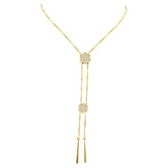 Stunning 0.55 Carats F/VS1 Round Brilliant Diamonds Necklace in 14K Yellow Gold