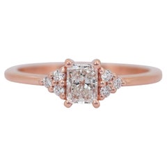 Stunning 0.55ct Diamonds 7-Stone Ring in 14k Rose Gold  - IGI Certified
