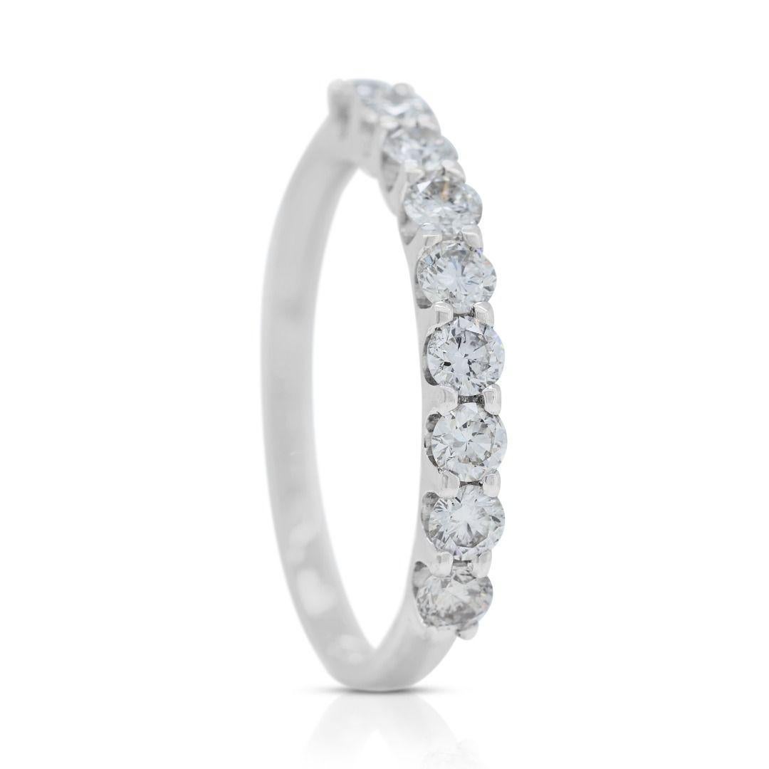 Impresionante Anillo de Diamantes Naturales de 0,5 ct en Oro Blanco de 18 quilates en Excelente Estado en רמת גן, IL