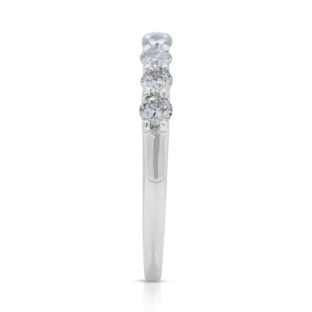 Impresionante Anillo de Diamantes Naturales de 0,5 ct en Oro Blanco de 18 quilates 1