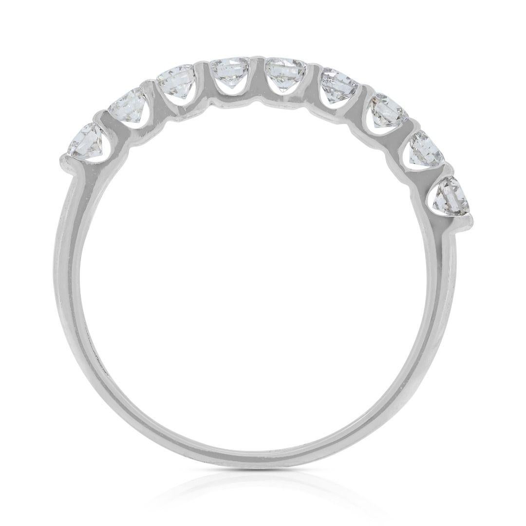 Impresionante Anillo de Diamantes Naturales de 0,5 ct en Oro Blanco de 18 quilates 2