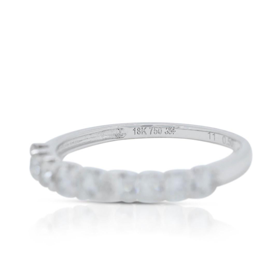 Impresionante Anillo de Diamantes Naturales de 0,5 ct en Oro Blanco de 18 quilates 3