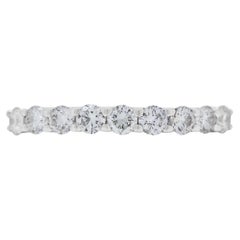 Stupendo anello con diamanti naturali da 0,5 carati in oro bianco 18K