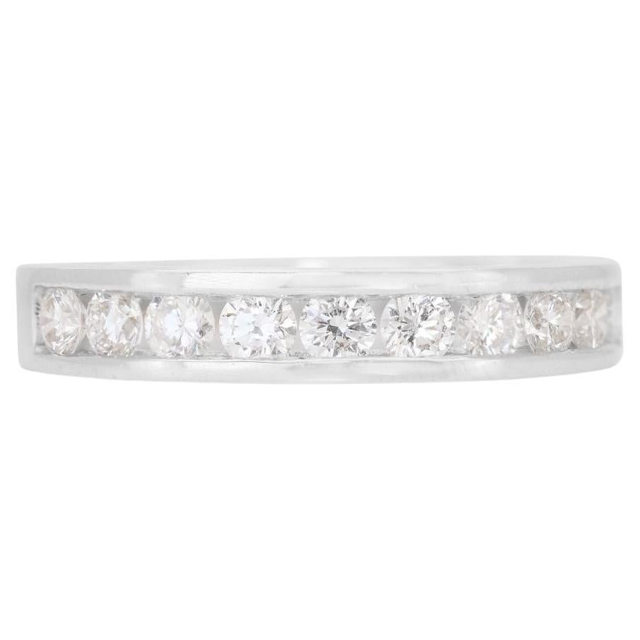 Stunning 0.60ct Diamonds Half Eternity Ring in 18K White Gold
