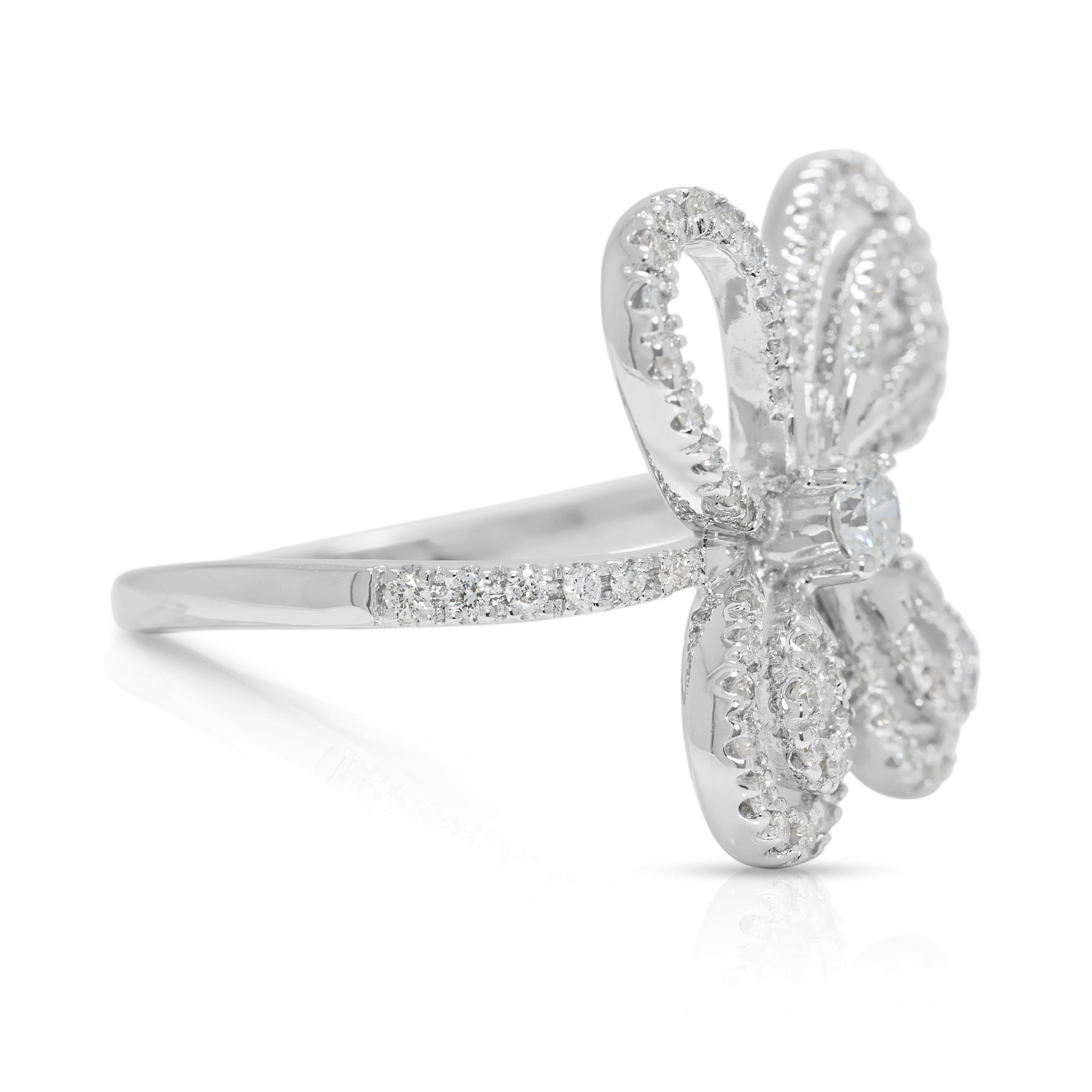 Whiting bague en or blanc 18 carats avec diamant naturel de 0,60ct Neuf - En vente à רמת גן, IL
