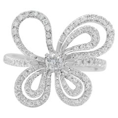Stunning 0.60ct Natural Diamond Ring in 18k White Gold