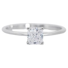 Stunning 0.7 Carat Cushion Modified Brilliant Diamond Ring