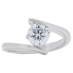 Stunning 0.72ct Diamond Solitaire Ring in 18K White Gold
