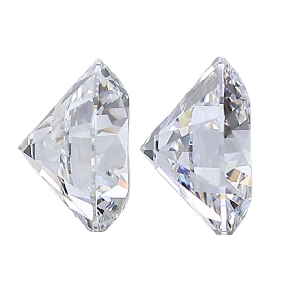 Stunning 0.80ct Ideal Cut Pair of Diamonds - GIA Certified In New Condition For Sale In רמת גן, IL