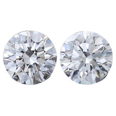 Superbe paire de diamants taille idéale de 0,80 carat, certifiés GIA