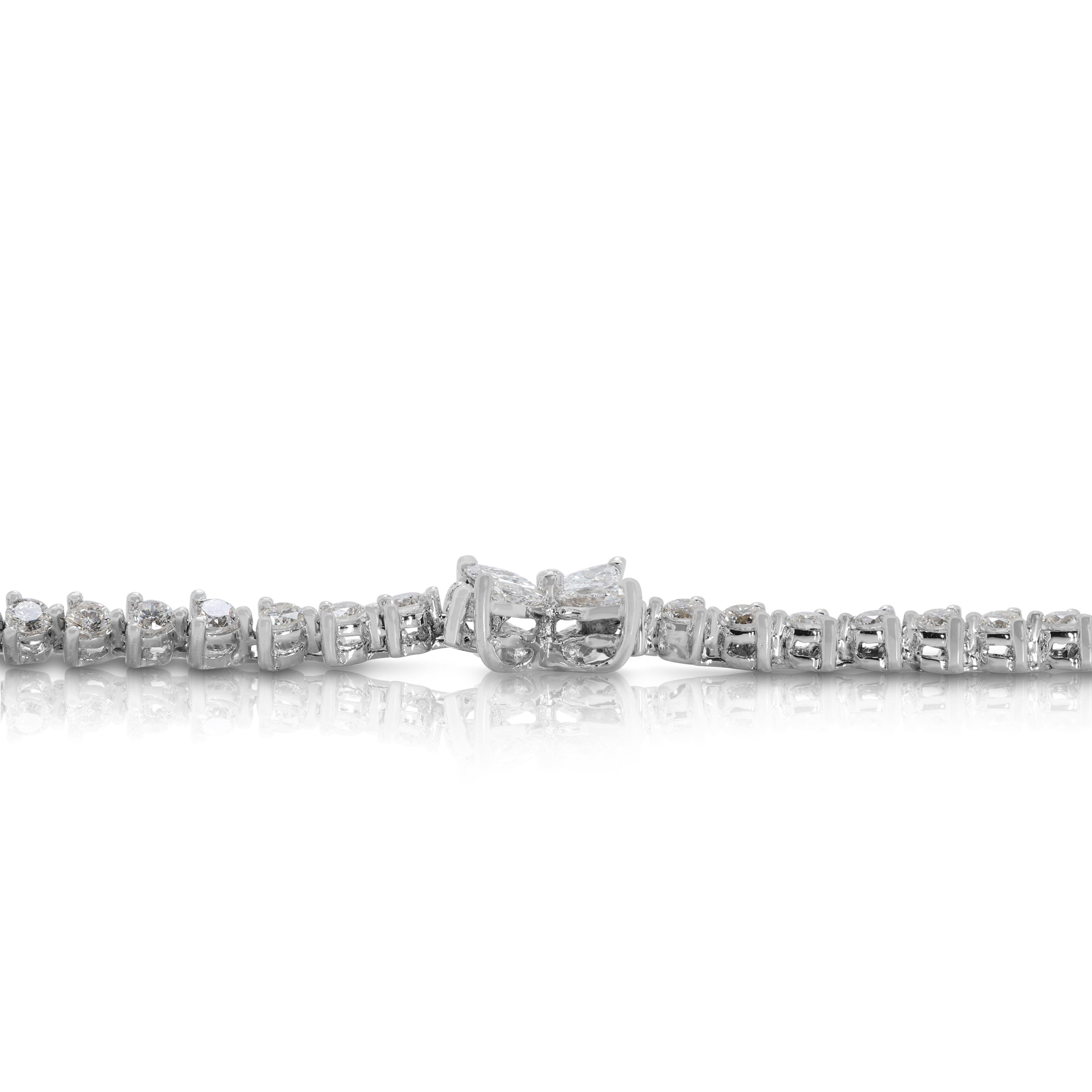 Atemberaubendes Armband mit 0,89 Karat Naturdiamanten aus 18 Karat Weißgold Damen