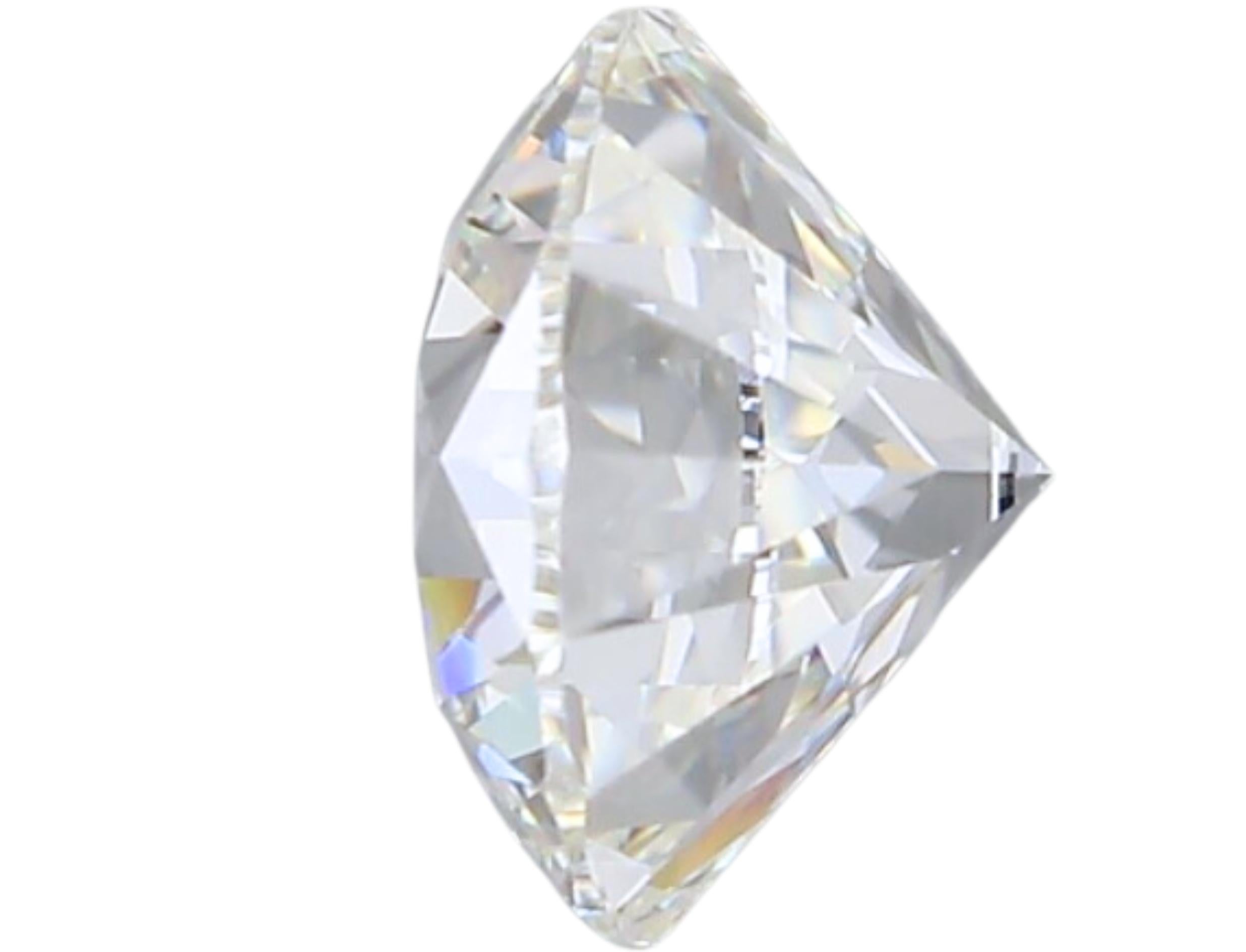 Taille ronde Superbe diamant naturel taille ronde de 0,90 ct en vente