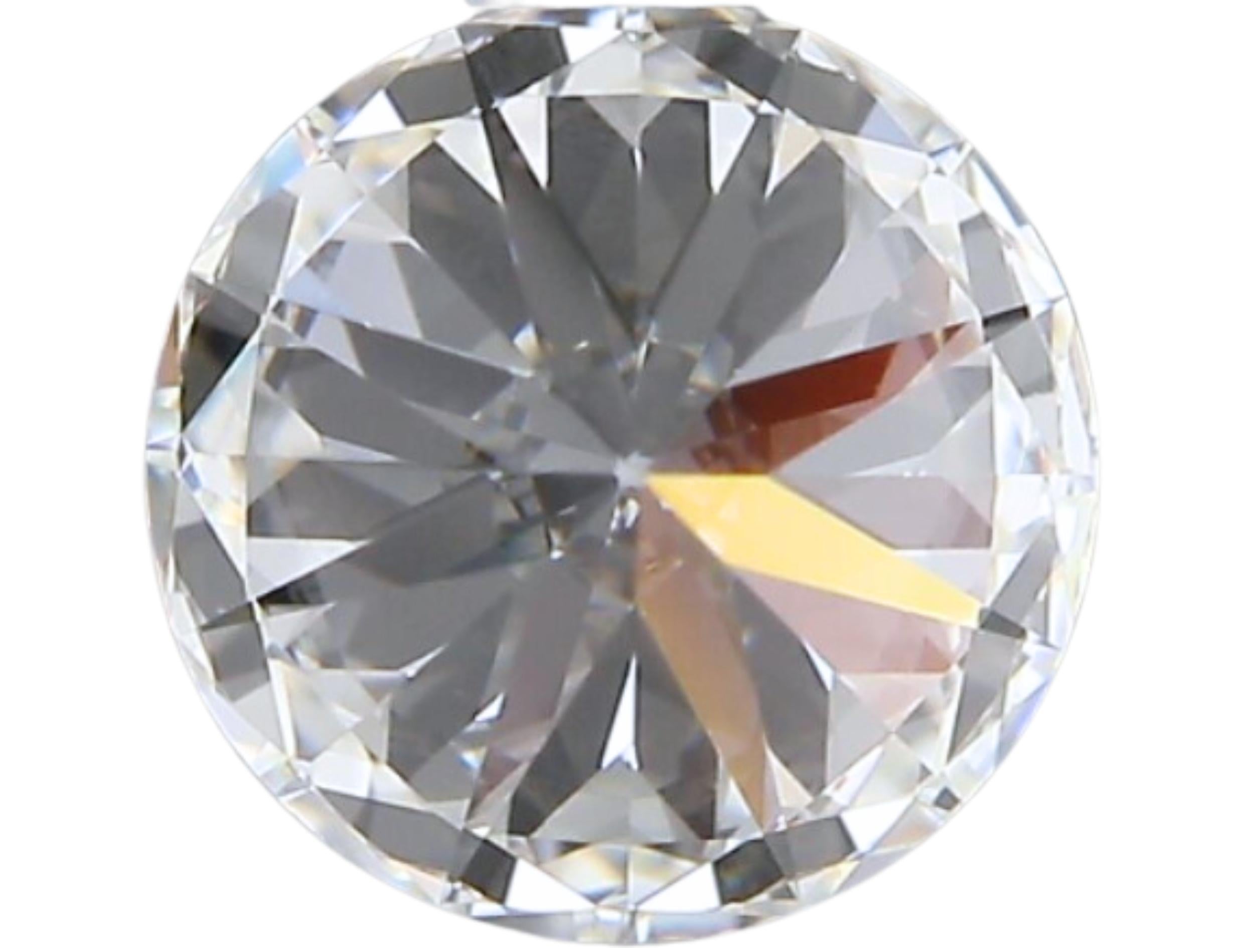 Superbe diamant naturel taille ronde de 0,90 ct Pour femmes en vente