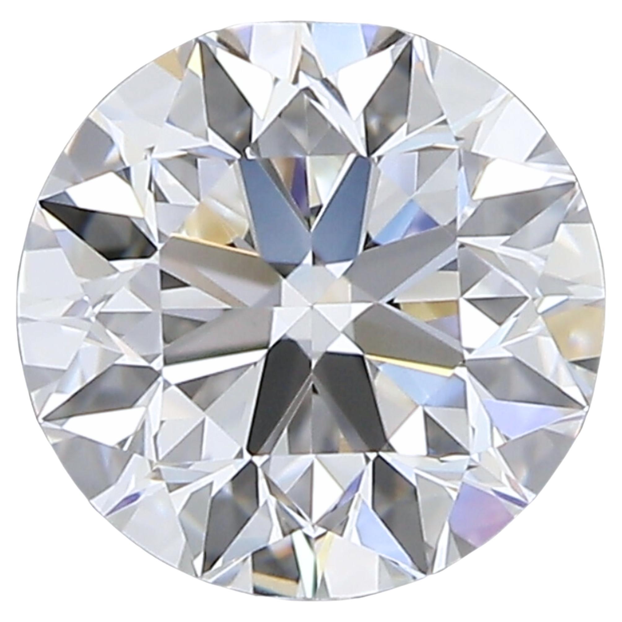 Stunning 0.90 ct Round Cut Natural Diamond For Sale