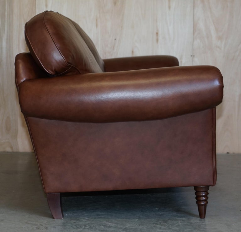 Stunning 1 of 2 Very Large Heritage Brown Leather Laura Ashley Mortimer