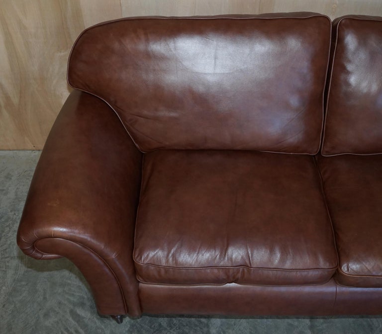 Stunning 1 of 2 Very Large Heritage Brown Leather Laura Ashley Mortimer