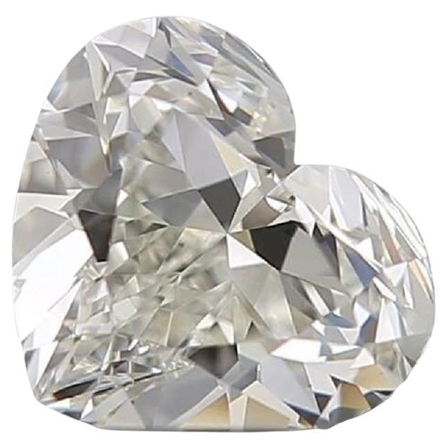 Superbe diamant naturel avec un cœur de 0,52 carat J  Certificat GIA VS1