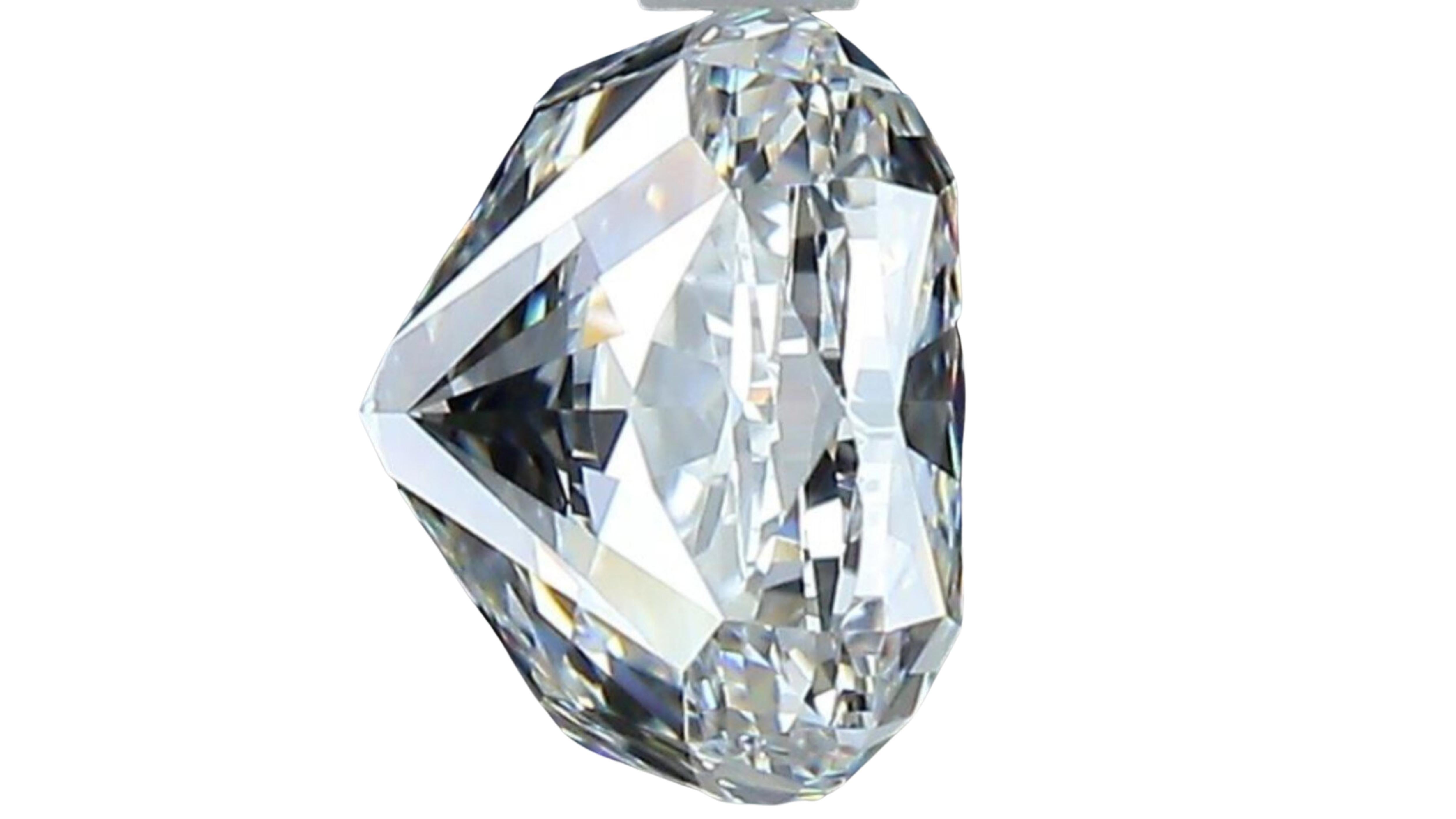 Stunning 1.01 Carat Square Cushion Natural Diamond For Sale 1