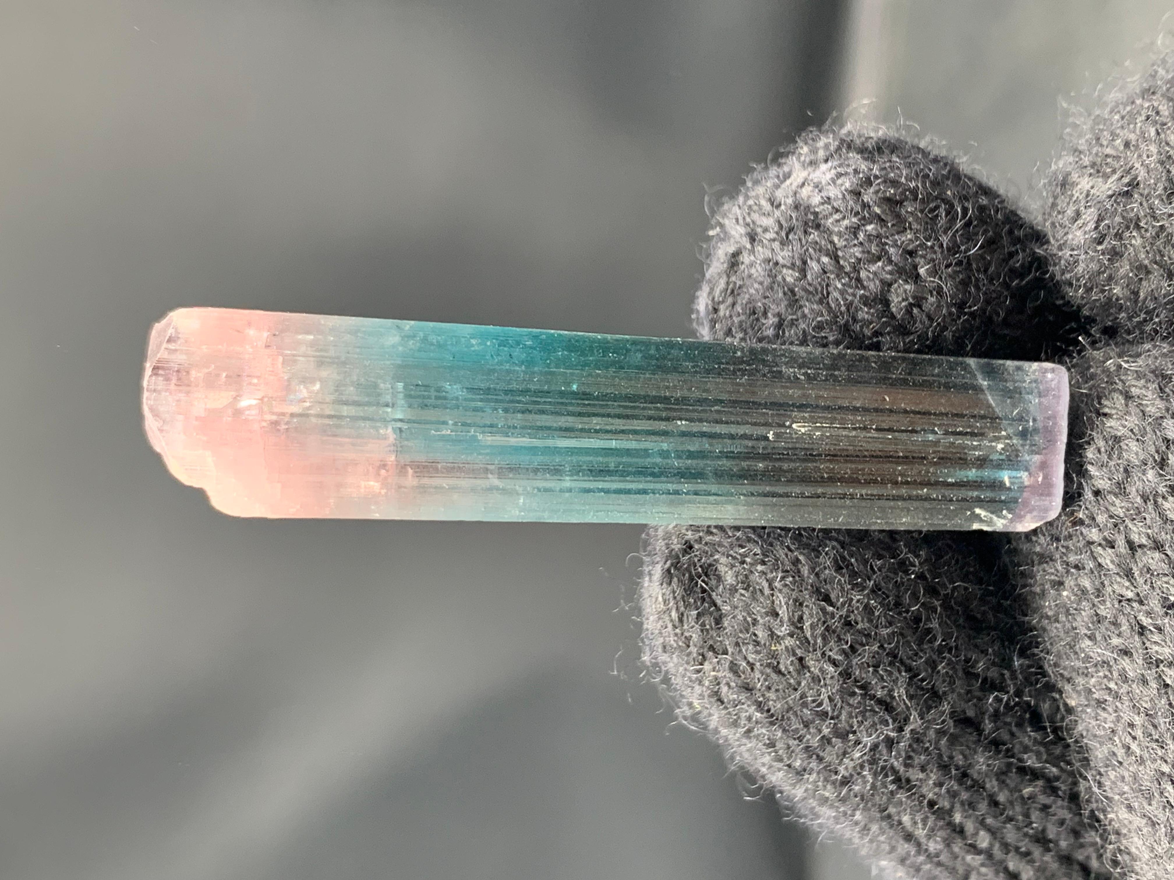 Atemberaubender 10,47 Gramm Bi Farbe Turmalin Kristall aus Afghanistan-Mine im Angebot 12