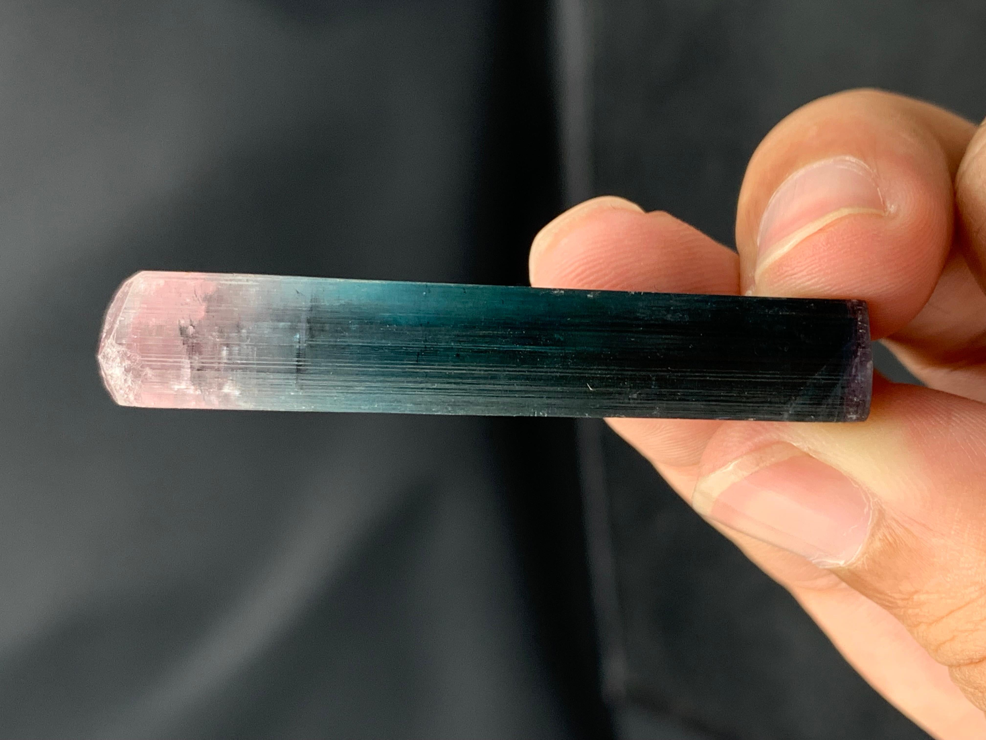 Atemberaubender 10,47 Gramm Bi Farbe Turmalin Kristall aus Afghanistan-Mine im Angebot 3