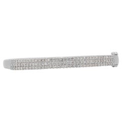 Stupendo bracciale con diamanti naturali tondi e brillanti da 1,08 carati in oro bianco 18 carati