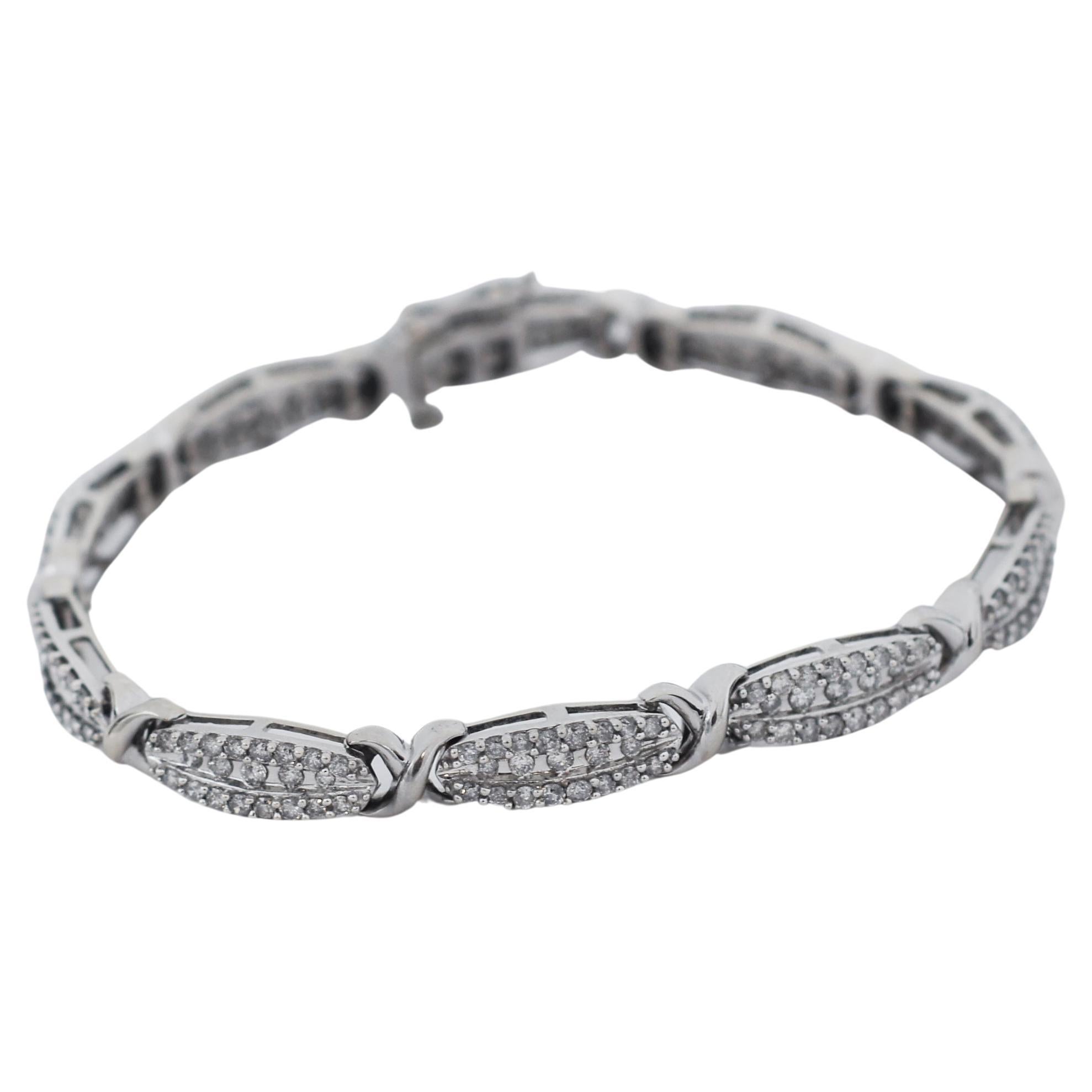 Stunning 10k Gold Diamond Bracelet